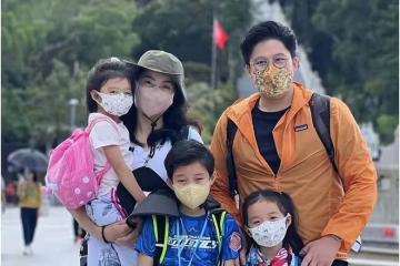 郭晶晶一家五口出遊!三兒女顏值一個高過一個,小女兒神似朱玲玲