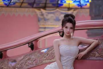 20歲極品尤物少女的時尚穿搭：純凈白與柔粉間的優雅韻律