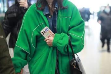 程瀟的私服真值得美眉們學習,寬鬆外套打造個性新潮范,超亮眼