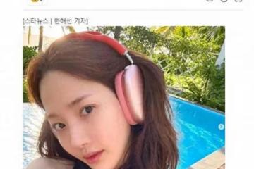 韓國知名女星,享受獎勵假期,即使在休假中,素顏也很出色
