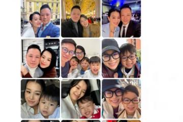 胡杏兒白色情人節曬全家福,三個兒子長成一張臉,一家五口超幸福