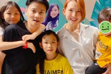 蔡少芬為10歲女兒豪華慶生！小兒子在蔡少芬懷裡，一臉要哭的表情，完全是「被迫營業」