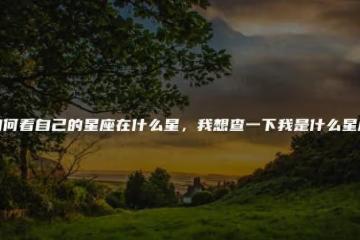如何看自己的星座在什麼星什麼是宮位?
