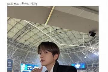 眾多韓國頂級明星齊聚賽場，他一展歌喉，無伴奏演唱，備受稱讚