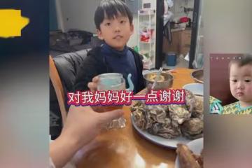 男子娶二婚帶娃的老婆，吃飯時祝兒子好好學習，兒子回應令他沉默