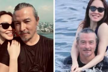 嫁給了愛情!范文芳「水中甜吻影帝尪」兒子偷吃醋 鴛鴦戲水「50歲身材」網讚翻:神仙眷侶