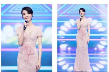 車曉真是「冷淡美人」，粉亮片裙穿出花瓶效果，短髮清爽看著挺颯