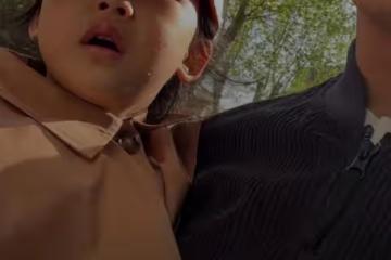 朱珠老公「忽悠」女兒去幼兒園，珠寶看到學校哭喊不去，太真實了