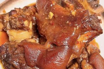 軟爛脫骨的【醬肘子】!黏糊入味,滿滿膠汁,饅頭沾湯都好吃~