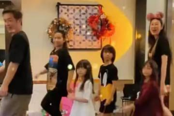 陳浩民一家六口跳舞,10歲女兒長胖被嘲像保姆,兒子留長發引爭議