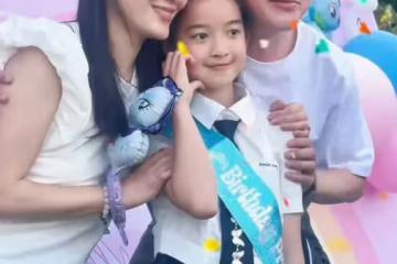 聶遠為女兒慶生曬全家福引關注，幸福家庭曝光，高顏值成焦點