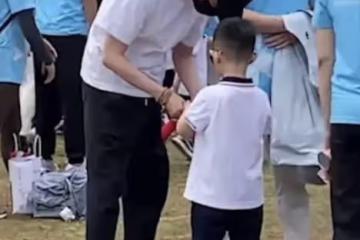 馮紹峰親子運動會!5歲兒子正面照首曝光,圓頭圓腦迷你版趙麗穎
