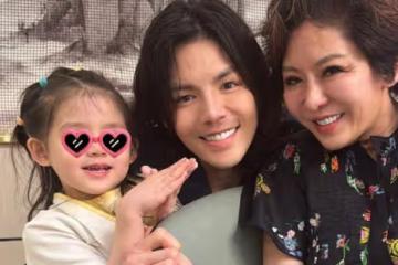 向佐曬全家福慶母親節，女兒高顏值隨媽媽，兒子留長發扎揪揪超萌