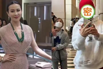 劉嘉玲也太愛美了，做核酸穿6千衛衣戴紅帽打扮奢侈，現場無人識！
