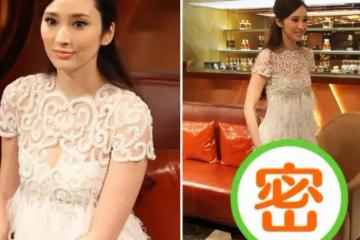 吳佩慈身材好豐滿,一襲蕾絲羽毛裙淹沒腰線,「甘蔗腿」卻很招搖