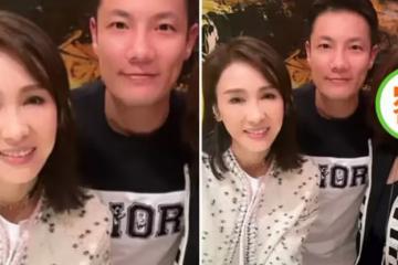 59歲關之琳和黎姿慶生照曝光,眼紋突出皮膚白皙,楊千嬅老公搭肩兩人,網友:自然老去還是很漂亮