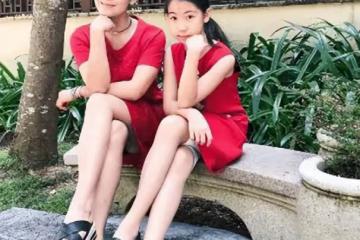 苗圃女兒美貌超群,親子時尚秀氣質