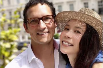 莫文蔚攜外籍老公亮相!穿禮服裙端莊優雅,老公五官立體高大帥氣
