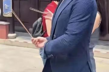 汪小菲帶老婆上香，馬筱梅被疑已懷孕，大S曾讓汪小菲做結紮手術