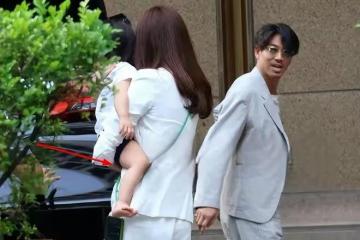 林志玲一家三口首被拍,夫妻私下時髦得像出街,兒子個頭超大真胖