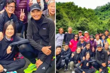 周潤發跑步隊大咖雲集,「蹲下給隊員按腿」沒架子,被眾星圍在中央,網友:明星跑步隊在不斷地擴大