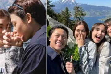 Mark瑞士向Kim求婚成功, NadechYaya同游見證