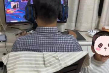 妻子忙完家務回臥室，發現兒子吐一地在哭，丈夫卻戴著耳機打遊戲