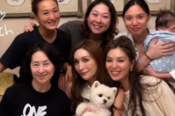 何超瓊給外甥女慶生,何超鳳摟著女兒合影,母女神似姐妹