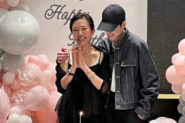蕭敬騰包下多個戶外LED屏為老婆慶生，林有慧看到後邊笑邊落淚