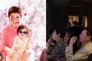 向太一家赴宴,穿黑白色外套吞雲又吐霧,老煙槍坐C位像一家之主