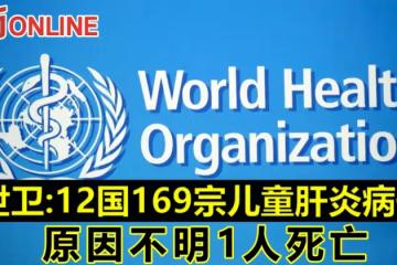 世衛：12國169宗兒童肝炎病例　原因不明1人死亡