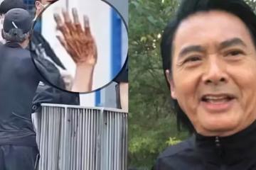 66歲周潤發出門跑步被偶遇，頭髮花白身體依舊健壯，與路人招手被贊親民沒架子