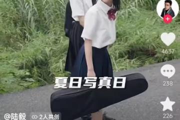 陸毅慶祝倆女兒畢業，貝兒小葉子一起拉小提琴，優雅漂亮超養眼