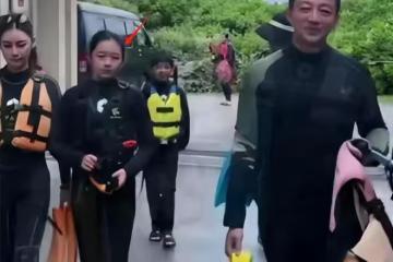 重男輕女!汪小菲帶娃潛水,玥兒太像大S,又是個女孩,不受汪家待見
