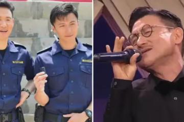 60歲張學友拍動作戲瘦一大圈！胳膊上全是肌肉，腰和謝霆鋒一樣細，網友：十分敬業