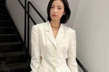 周雨彤的時尚感真不賴,穿西裝套裝知性幹練,霸道女總裁的既視感