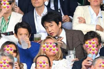 孫儷鄧超帶兒女看溫網,等等小花近照曝光,一個像媽一個像爸