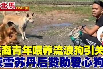 善心巫裔青年喂養流浪狗　獲雪蘇丹後贊助愛心狗糧