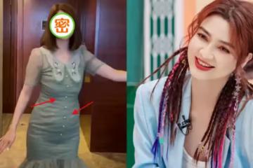 50歲洪欣著緊身衣跳舞,不重細節大肚明顯,被吐槽穿成農村婦女