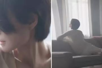 52歲天后王菲拍內衣廣告！穿吊帶露精緻鎖骨，光腳躺地上身段性感~