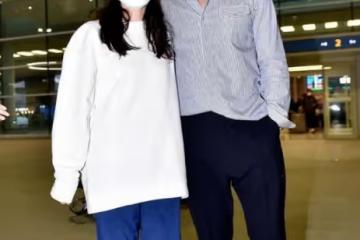 玄彬和孫藝珍蜜月旅行結束,機場擁抱秀恩愛,玄彬細心護妻