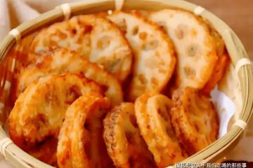炸藕夾,掌握好3點,誰做誰成功,外酥里嫩又多汁,涼了也好吃