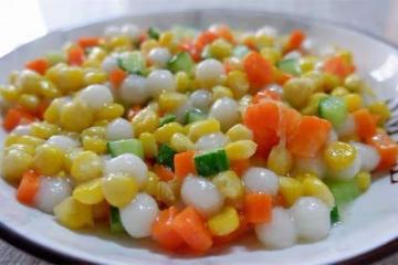 簡單好吃的玉米炒湯圓,一道金玉滿堂,又是一道適合招待客人的菜