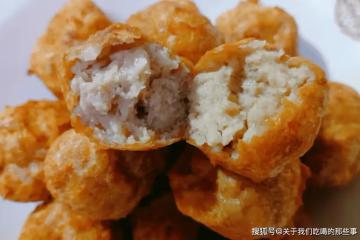 炸肉丸子,記得「加3樣、4不放」,肉丸出鍋又酥又香,涼了也好吃