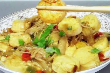 金針菇和「豆腐」做出最下飯的菜，滑嫩咸香，吃撐了還想吃