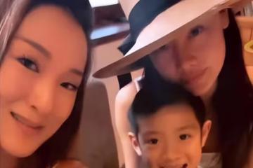 樂基兒帶5歲兒子出鏡,小朋友正面照超帥,五官輪廓特別像媽媽