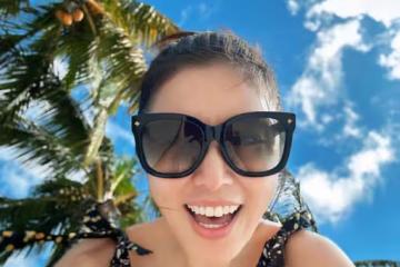 林心如開心度假，自拍重回青春模樣，聲稱要抓住夏天的尾巴