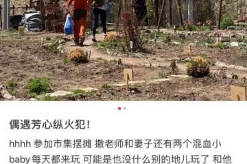 撒貝寧攜妻孩逛市集，烈日下為愛妻拎包顯甜蜜，李白金髮長腿矚目