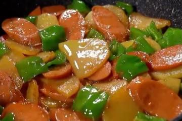 土豆片炒火腿腸