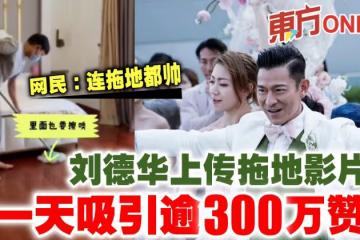 劉德華做家事影片吸引逾300萬贊　網民：連拖地都帥！